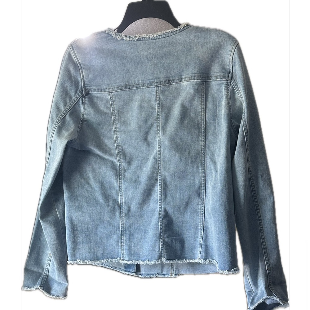 LOGO by Lori Goldstein Blue Denim Fabric - Picture 2 of 6